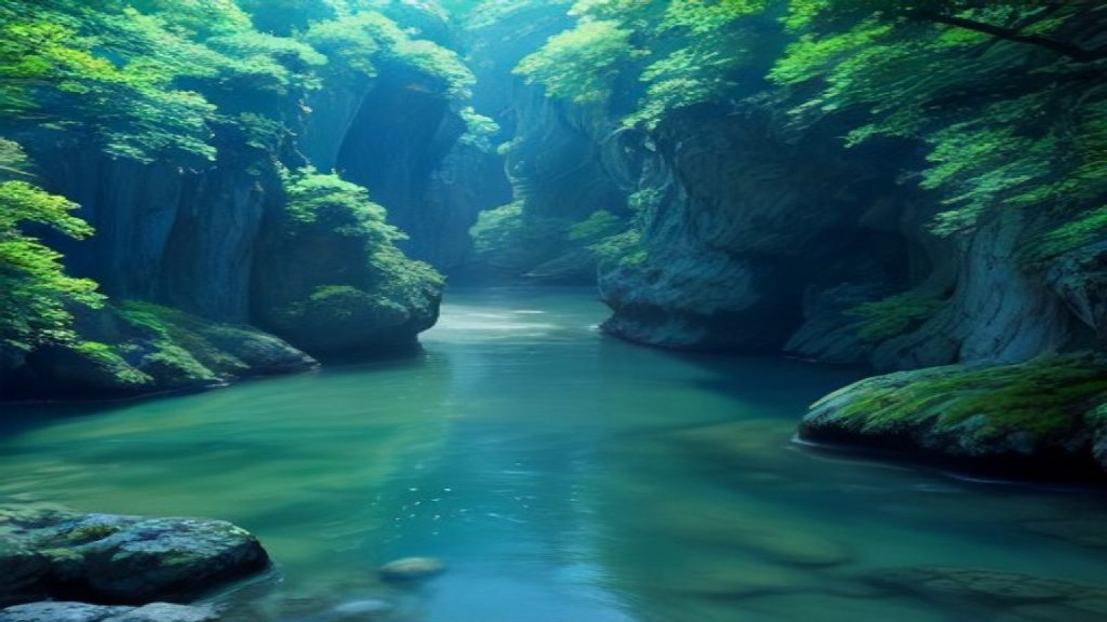 深藏青色调的现代化网络导航界面全景，蓝色光效背景配精简卡片布局，体现蓝色导航在线的专业感与科技美学